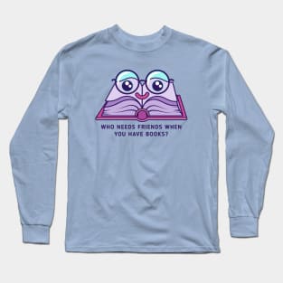 Book with glasses Long Sleeve T-Shirt